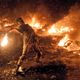 Image for article titled Spectacular photos of fireworks weaponry from the Ukraine protests